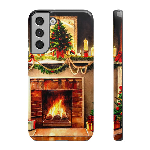 Warm Chirstmas Hearth - Impact Resistant Phone Case Samsung Galaxy S22 Plus Glossy